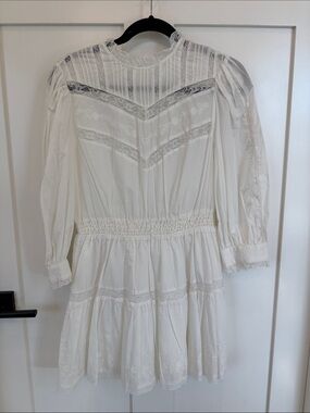 LoveShackFancy x Target White Lace Tiered Mini Dress
